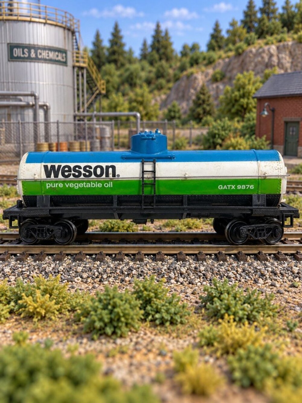 Vintage 90s Tyco Wesson Pure Vegetable Oil Model Train Tanker Tank Car